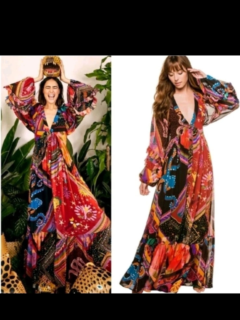 Farm Rio Diagonal Scarf Maxidress - Picture 2 of 7